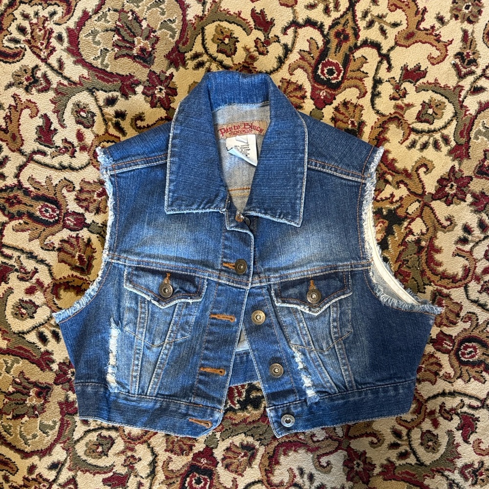Paris Blues Blue Denim Vest small kids